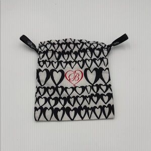 Brighton Monogram Heart Drawstring Pouch - Black & White
